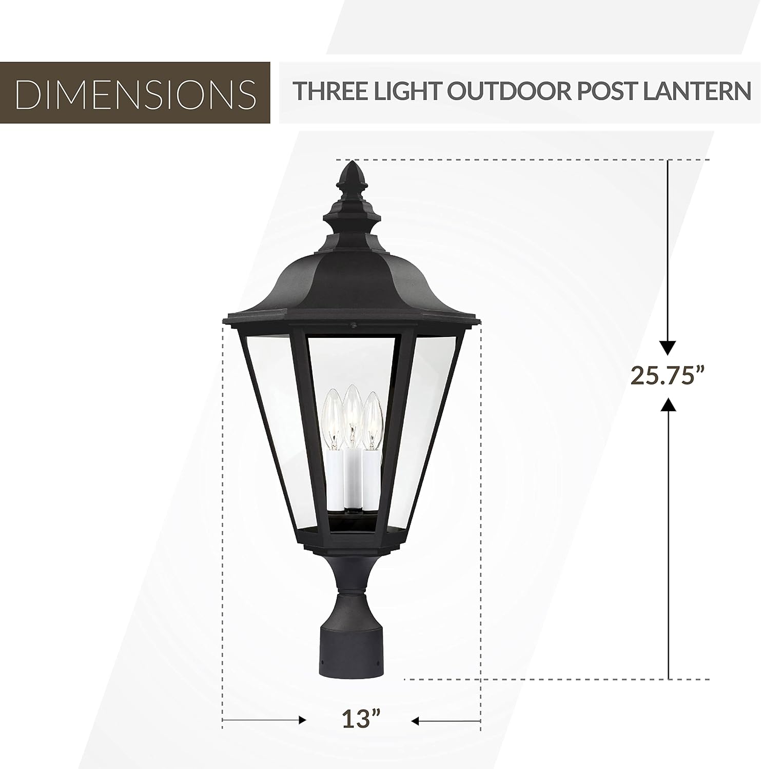 Generation Lighting 8231-12 Brentwood Transitional Nine - Light Chandelier Hanging Modern Fixture, Black Finish, 1-Light, cETL Listed, Safety Rated for Wet Locations