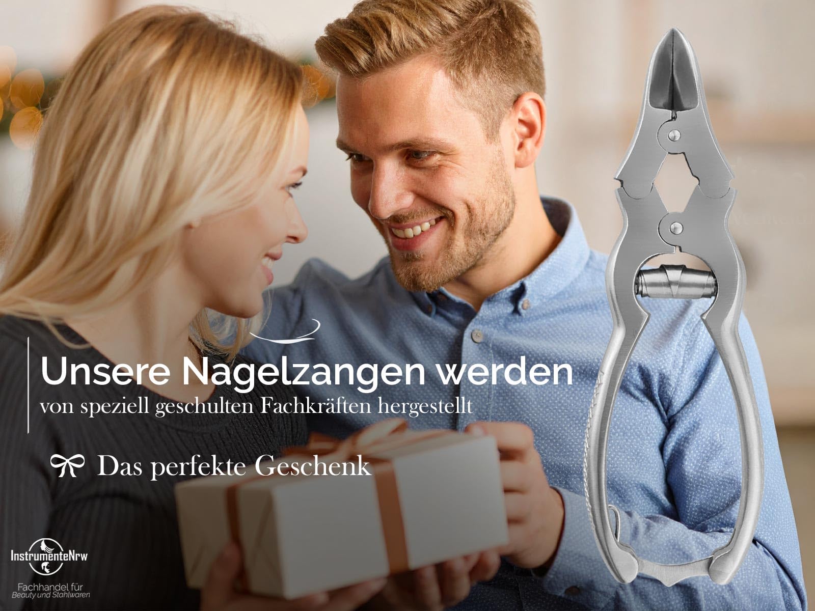 Nagelzange für dicke Fußnägel Profi Fußpflege Zange mit 2-facher Übersetzung aus Edelstahl 16 cm - Nagelschere mit scharfer Schnittfläche