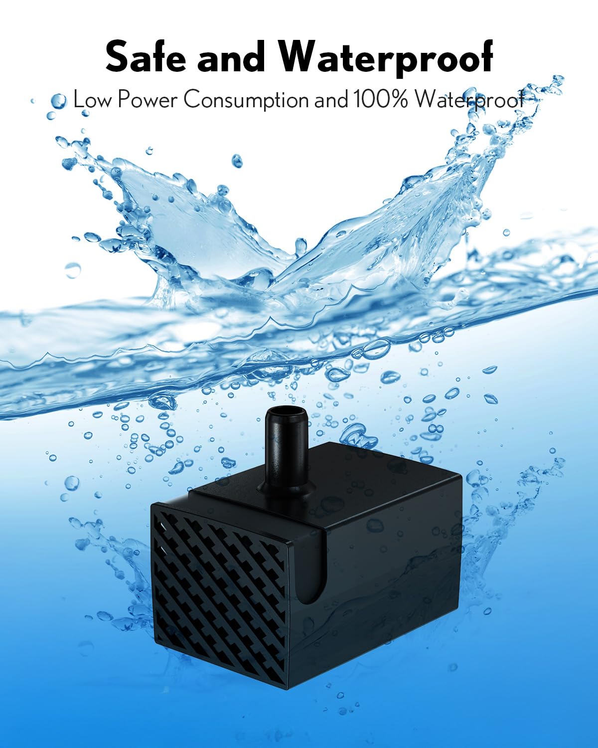 Replacement Water Pump for 3 Gallons Dog Water Fountain Stainless Steel Pet Water Fountain for Large Dogs, Replacement Pump Safe, Quiet and Powerful Smart Water Pump