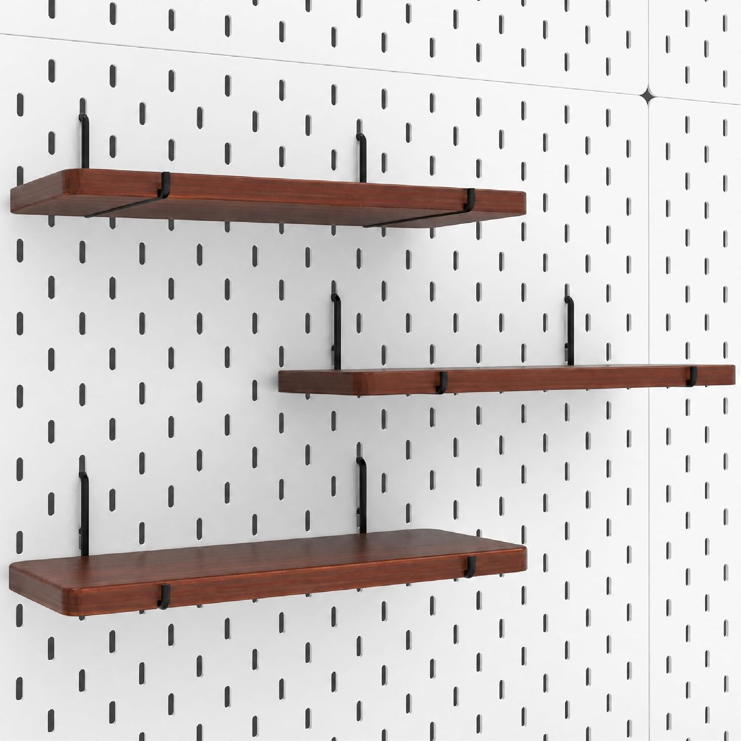 Wooden Pegboard Shelves ONLY for IKEA Skadis 3 Pack (Not Include Pegboard)
