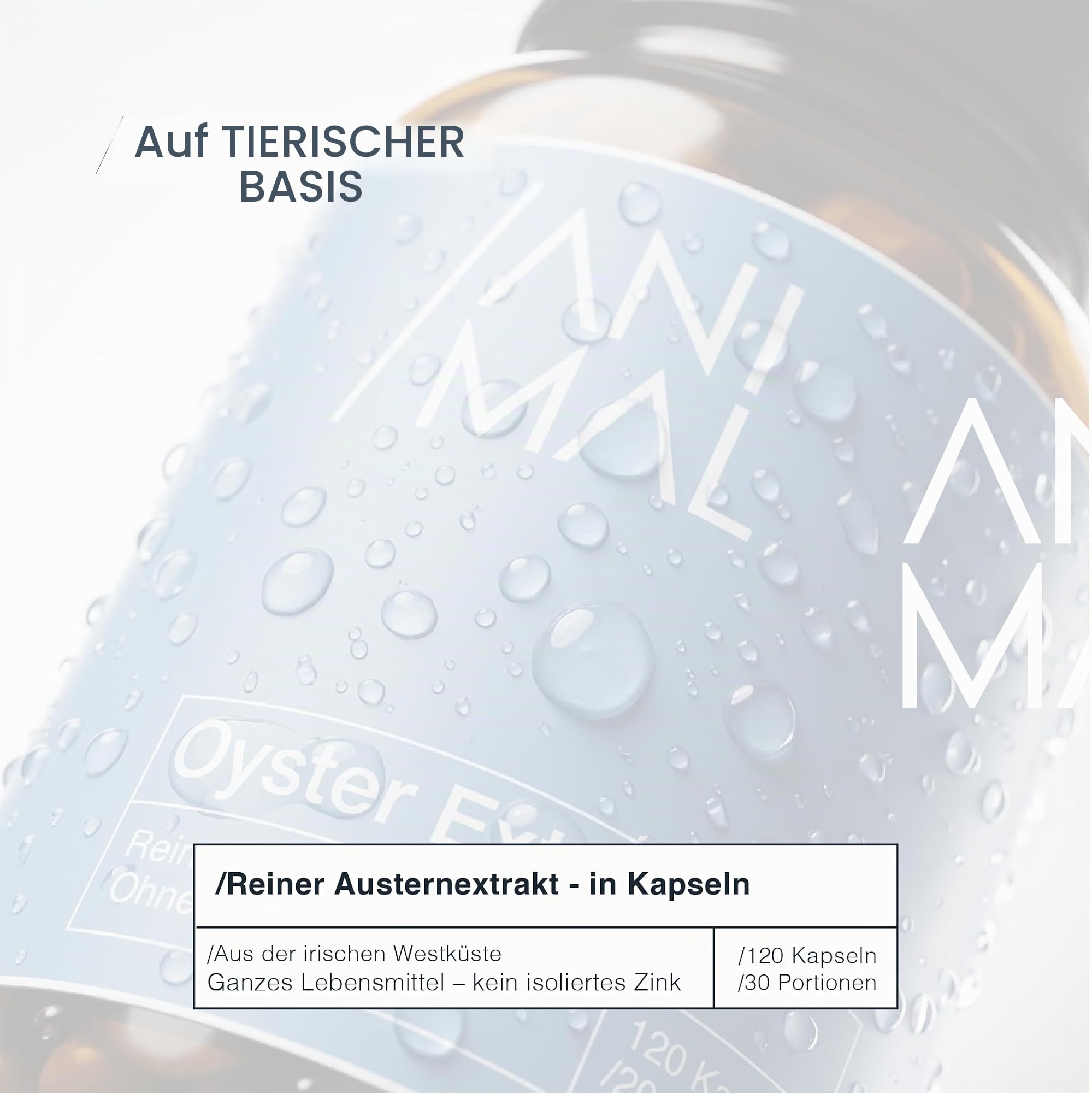 Oyster Extract – Austern Kapseln aus Irland, 120 Kapseln à 300 mg, natürliche Quelle für Zink, Kupfer & Vitamin B12, ohne Zusätze