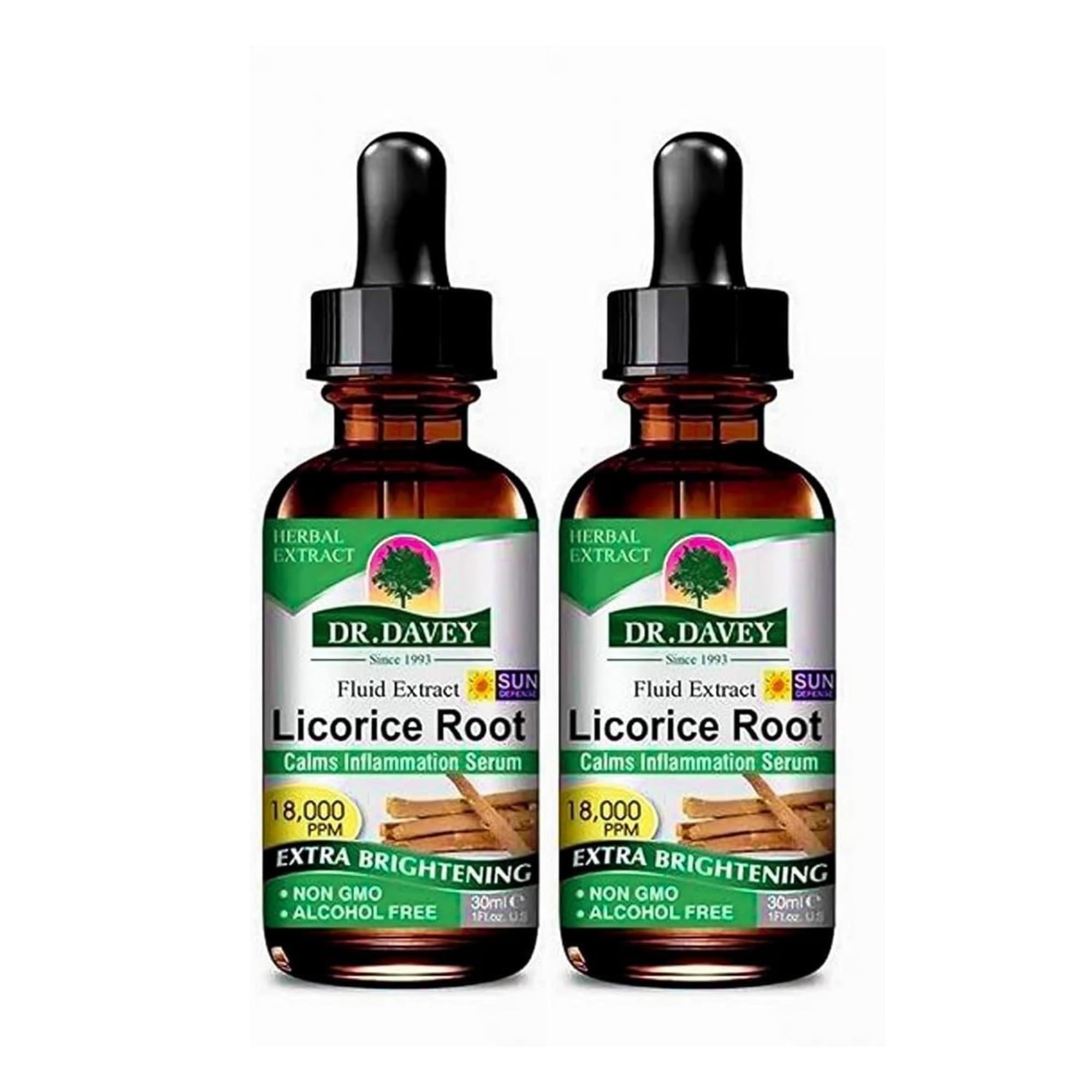 Dr Davey Licorice Root Serum 100% Authentic Pure Natural Root Serum 30ml (Pack of 2)