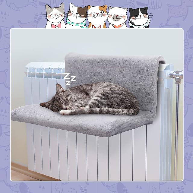 Foto 2 de 7 de Nobleza Cama de Radiador para Gatos y Perros,Calentito Suave de Felpa Cama para Mascotas,con extraíble…