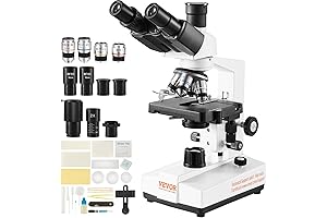VEVOR Microscope, 40X-5000X Binocular Compound Lab Trinocular Microscope