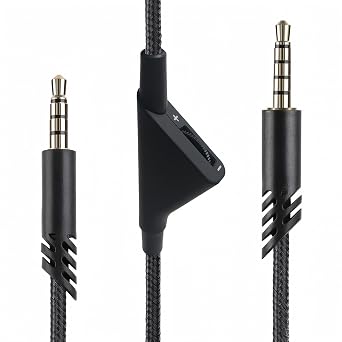 Replacement Cable for Astro A10 A40 Inline Volume Control Cable Cord, Audio Gaming Wire Compatible with Astro A10 A40 Headsets 2 Meter, Volume Control Function