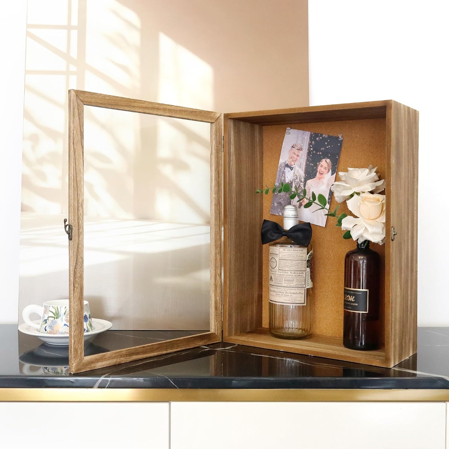 5 Inch Extra Deep Shadow Box Frame, 11x14 Wood for Memorabilia Display