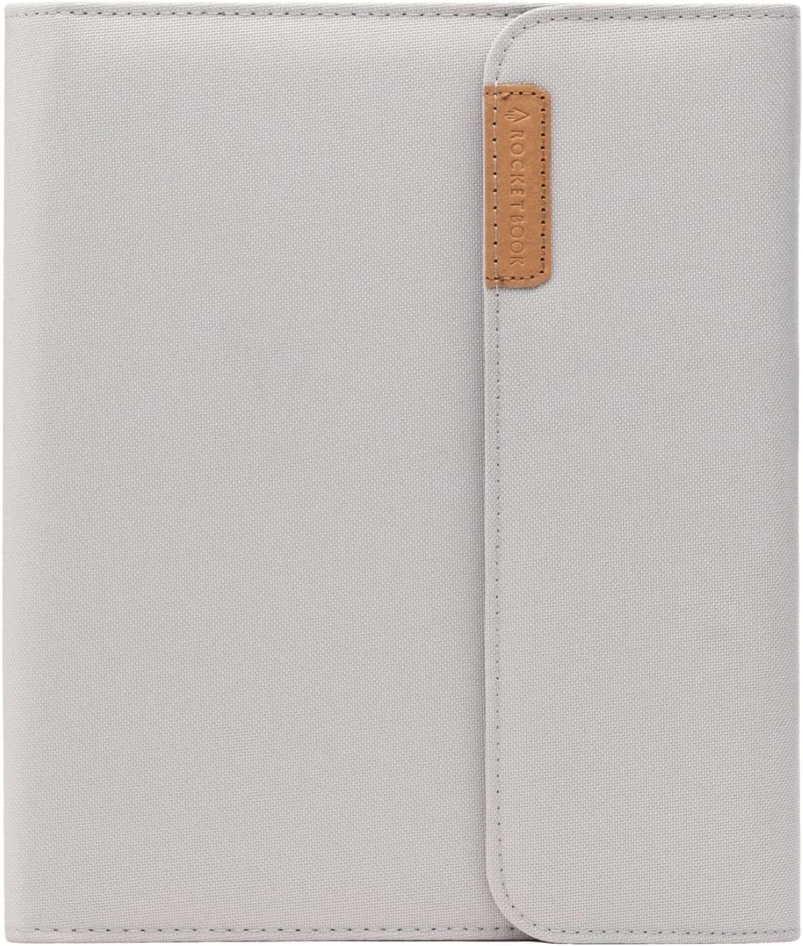Rocketbook Kapsül 2.0 Folyo Kapak, Çekirdek, Panda ve Füzyon için -%100 Geri Dönüştürülmüş PET Plastik, Kalem Tutucu, Manyetik Toka - Gri, Yönetici A5