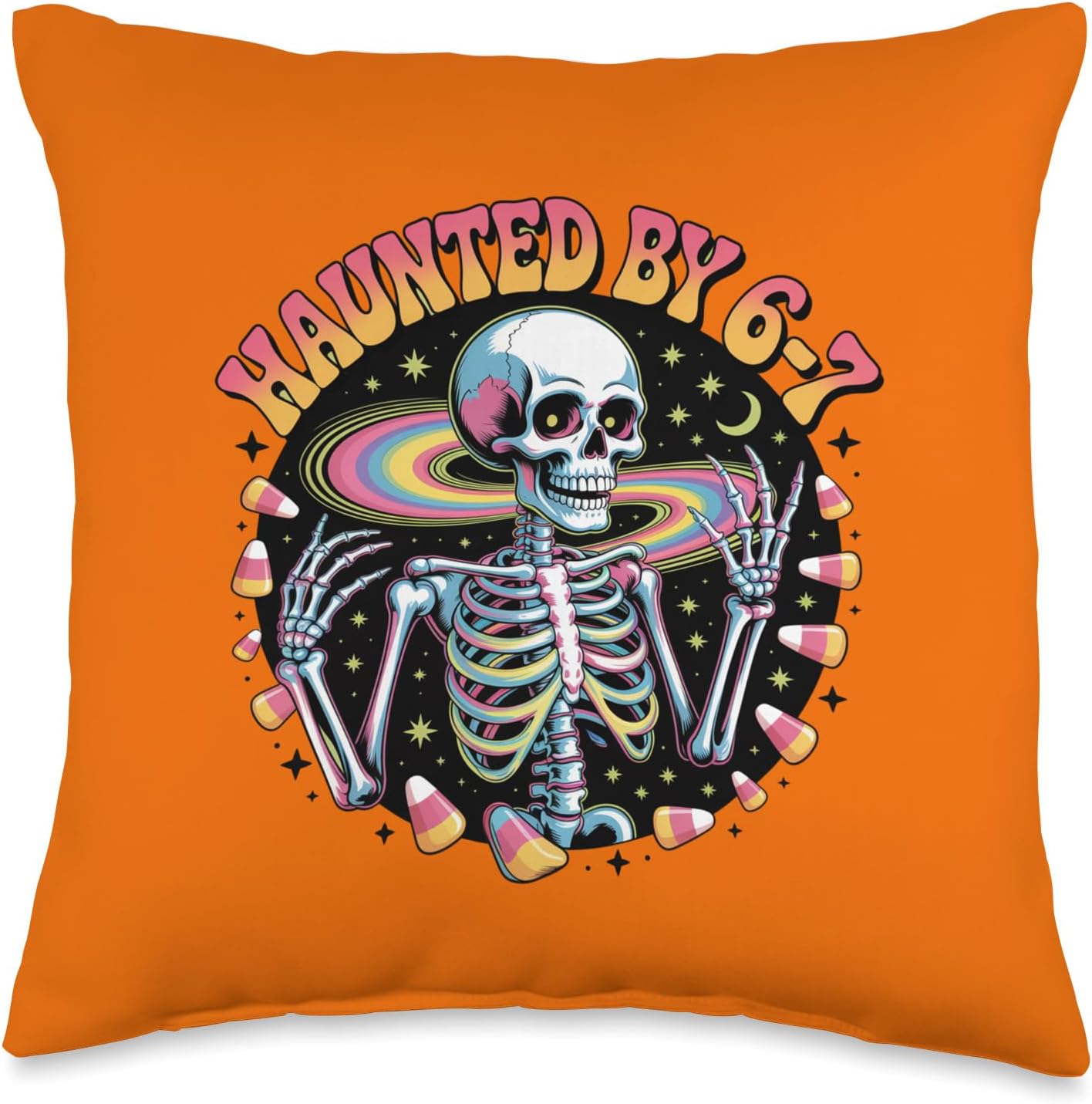 Haunted by 6 7 Throw Pillow