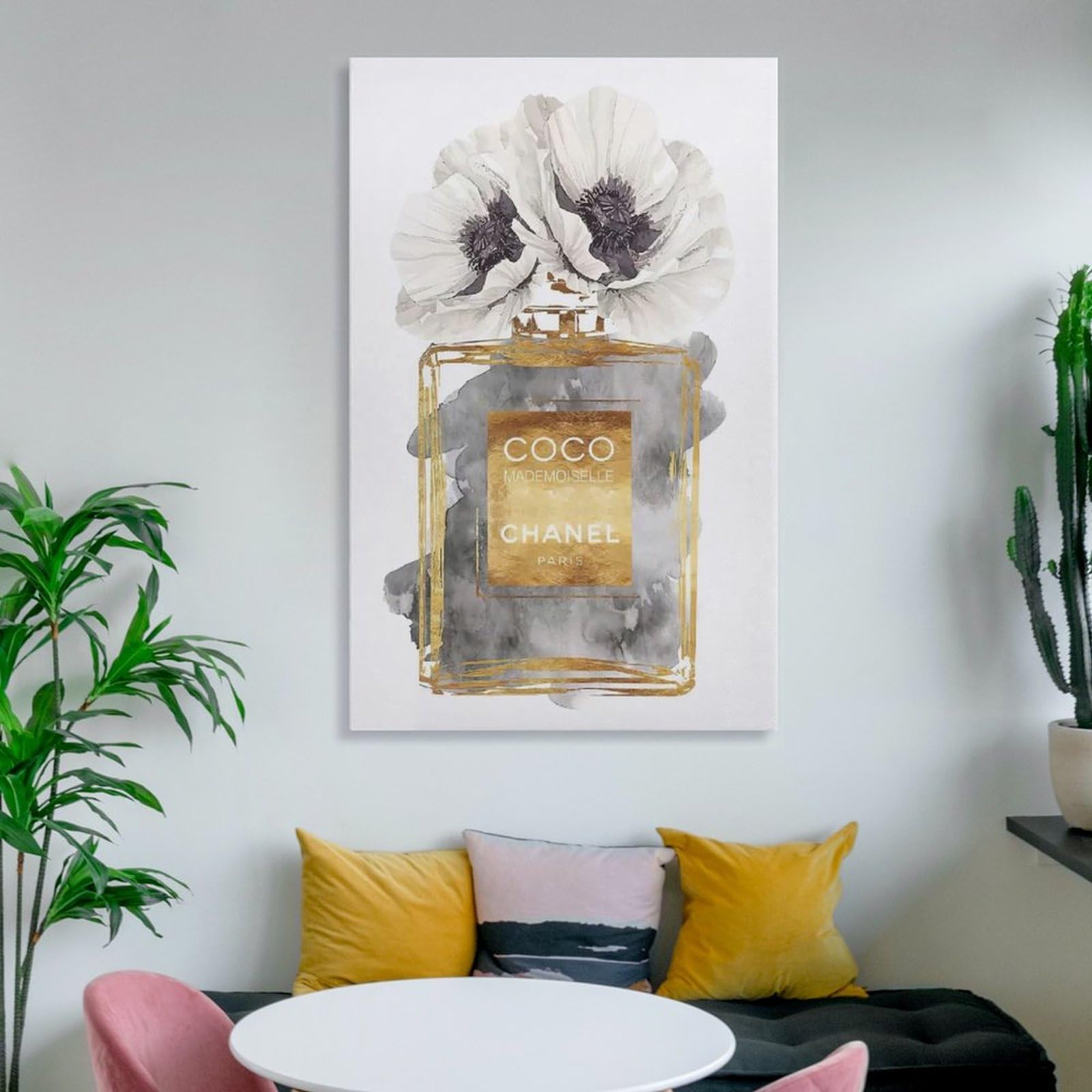 Amazon.co.jp: アートパネル シャネル 香水 ポスター 花 絵画 ポスター
