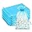 G2PLUS Organza Bags 46 Inches, 100PCS Blue Organza Gift Bags with Drawstring, Sheer Mesh Jewelry Pouches Candy Bag for Christmas, Wedding Party Favors (Lake Blue)