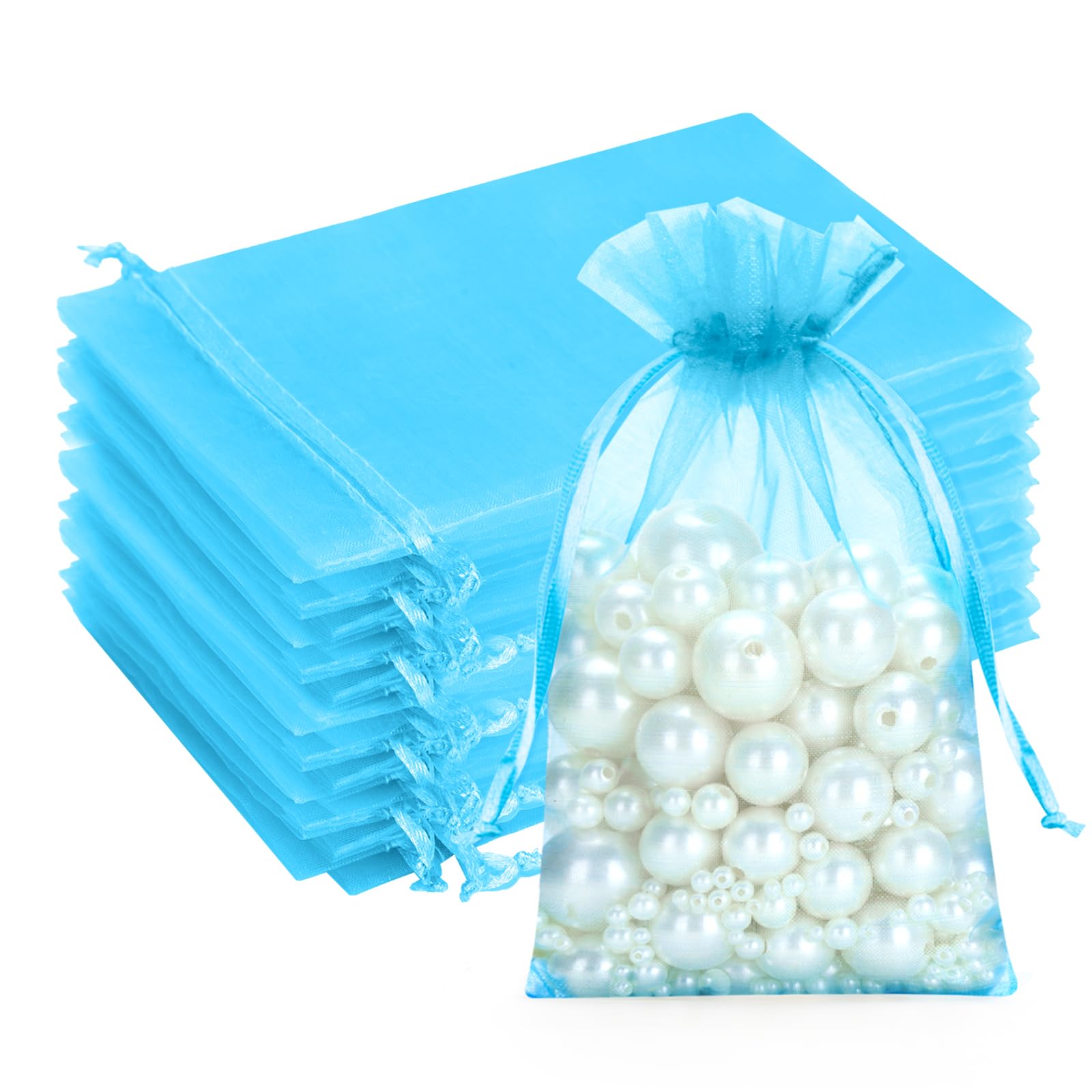 G2PLUS White Organza Gift Pouches - 7x9 CM Small Organza Favor Bags, 50 PCS Wedding Jewelry Bags - Clear Mesh Pouches for Wedding, Christmas, Birthday, Anniversary — view 67