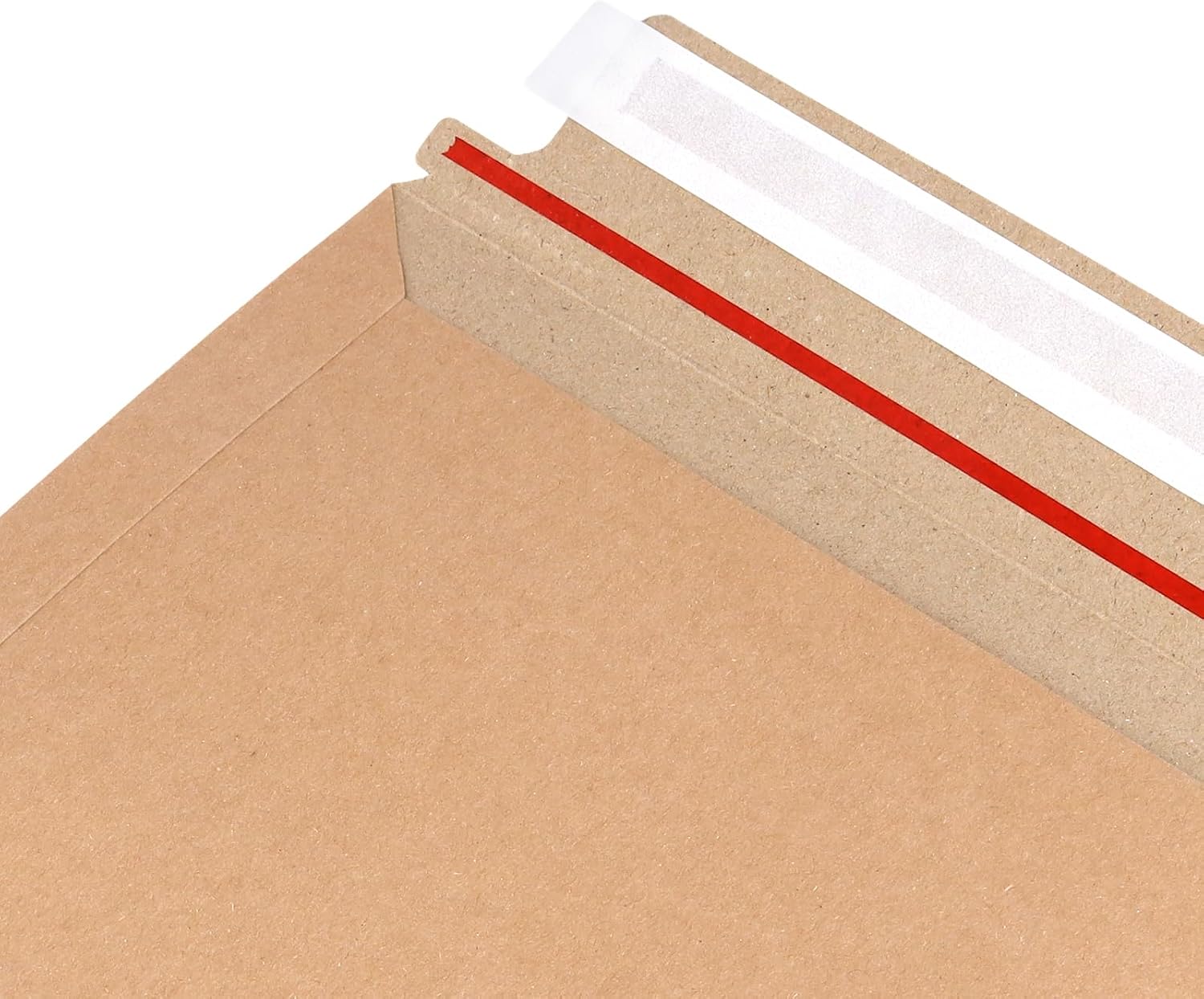 SINJEUN 200 PCS Brown Rigid Mailers, 9.8 x 6.4 Inches Self Seal Photo Document Mailer, Flat Kraft Cardboard Envelopes for Shipping CD, Photos, Document, Papers, Pictures