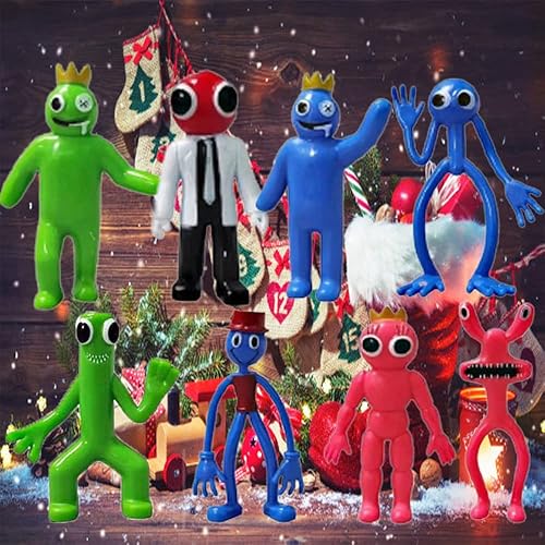 Miniatura 4 de GTIONGRDF 6  12 piezas de amigos del arco iris figuras de acción para jugar regalo para niños Halloween Acción de Gracias Navidad regalos de