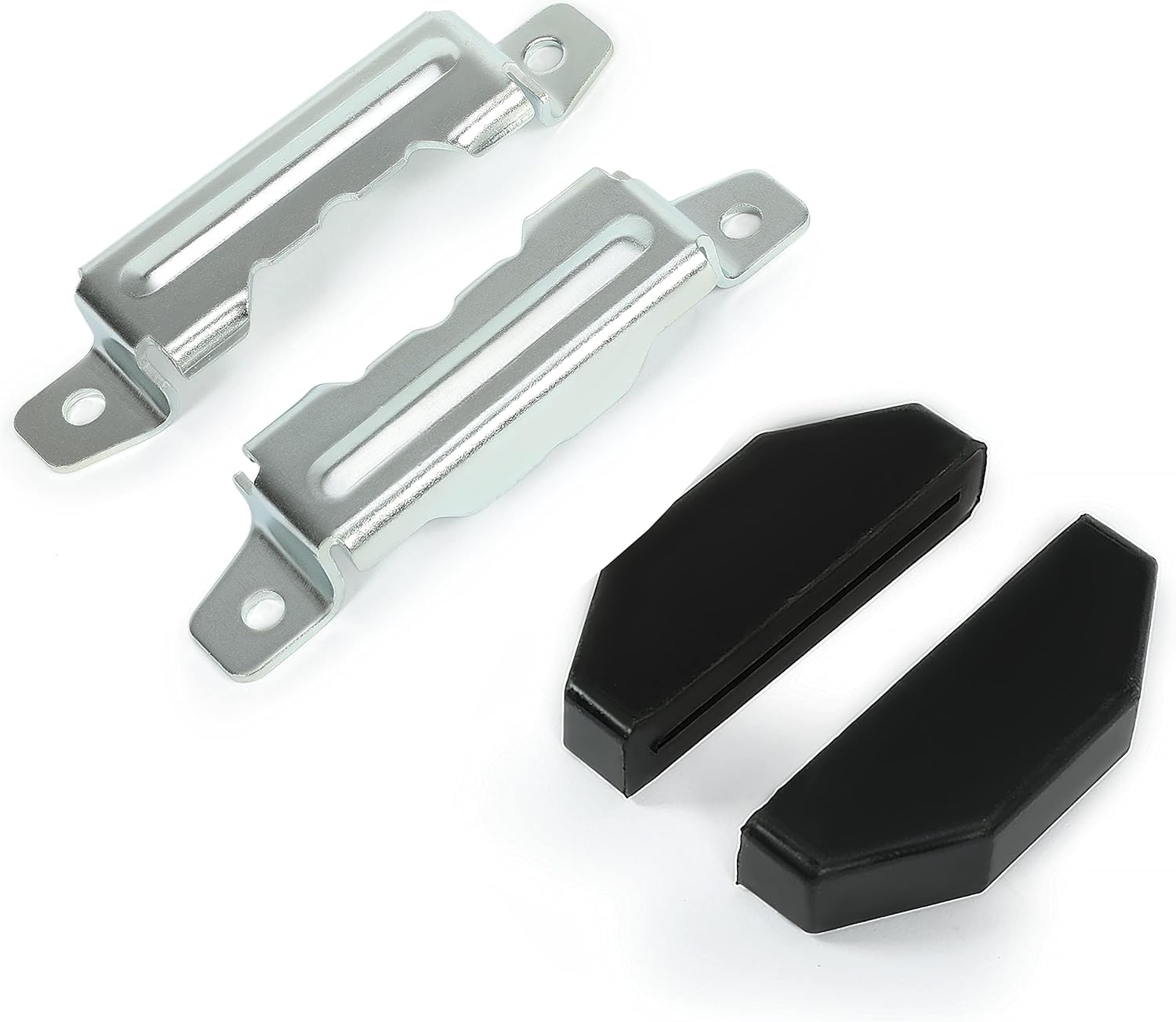 KUAFU Transmission Crossmember Mount Bracket & Insulator Compatible with 1964-1972 Pontiac GTO Lemans Skylark Monte Carlo Steel Pair Black & Silvery