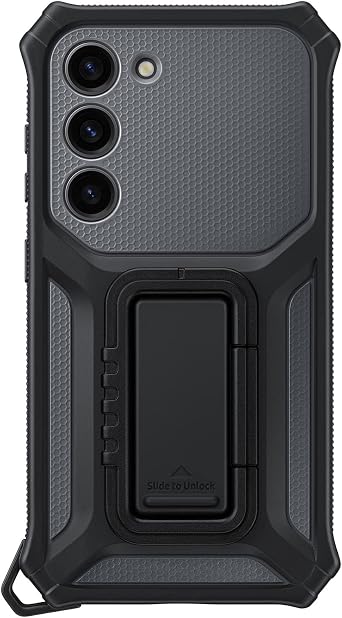 Samsung Galaxy S23 Rugged Gadget Phone Case, Heavy Duty Protective Cover w/Platform for Card Slot Holder, Wrist Strap, Detachable Accessories, US Version, EF-RS911CBEGUS, Titan
