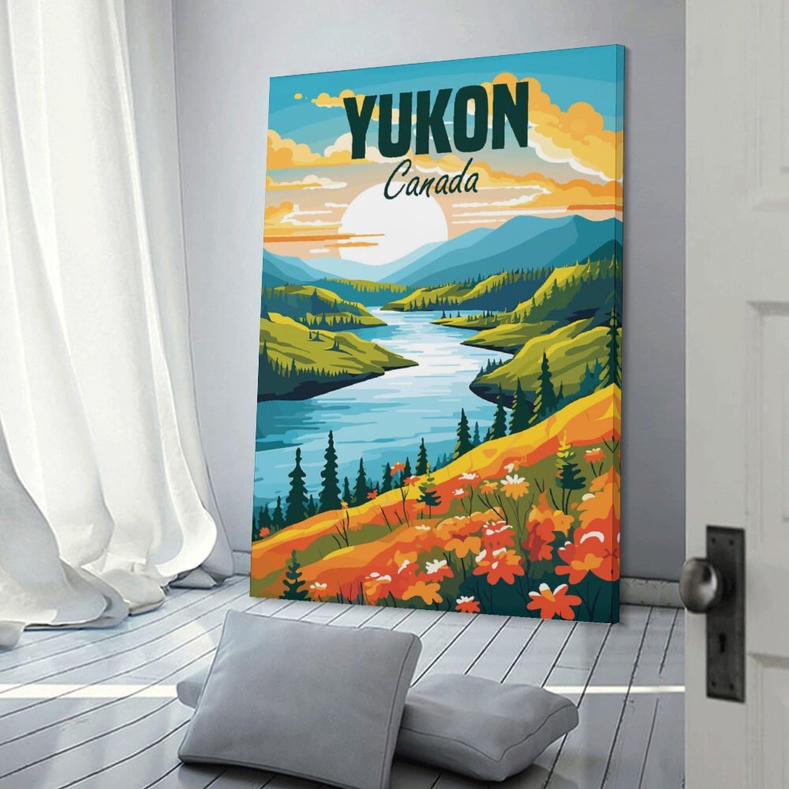 Junmoney Yukon Canada Room Decor Wall Art 24x36inch(60x90cm), for Wall Displays, Bedrooms Or Room Updates, Ideal for Building A Coordinated Art Wall