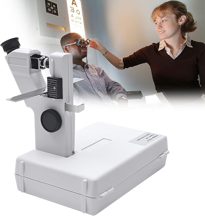 Manual Lensmeter, Portable Optical Lensometer, External Reading AC/DC Powered