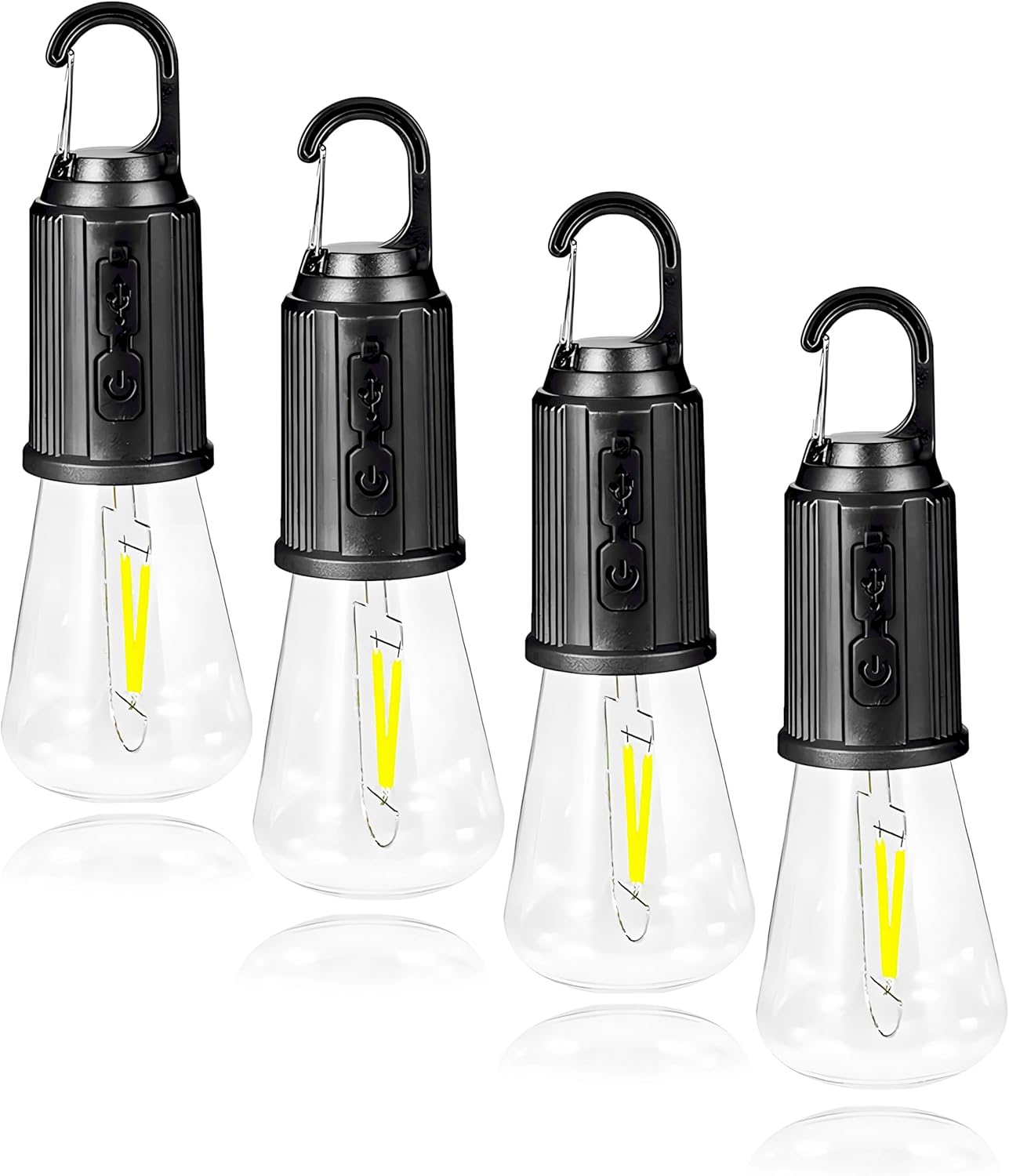 Rechargeable Tungsten Light Camping Lights Bulbs for Tent,LED Portable Camping Lanterns Hanging Lamp for Emergency, Fishing, Hiking, Backpacking