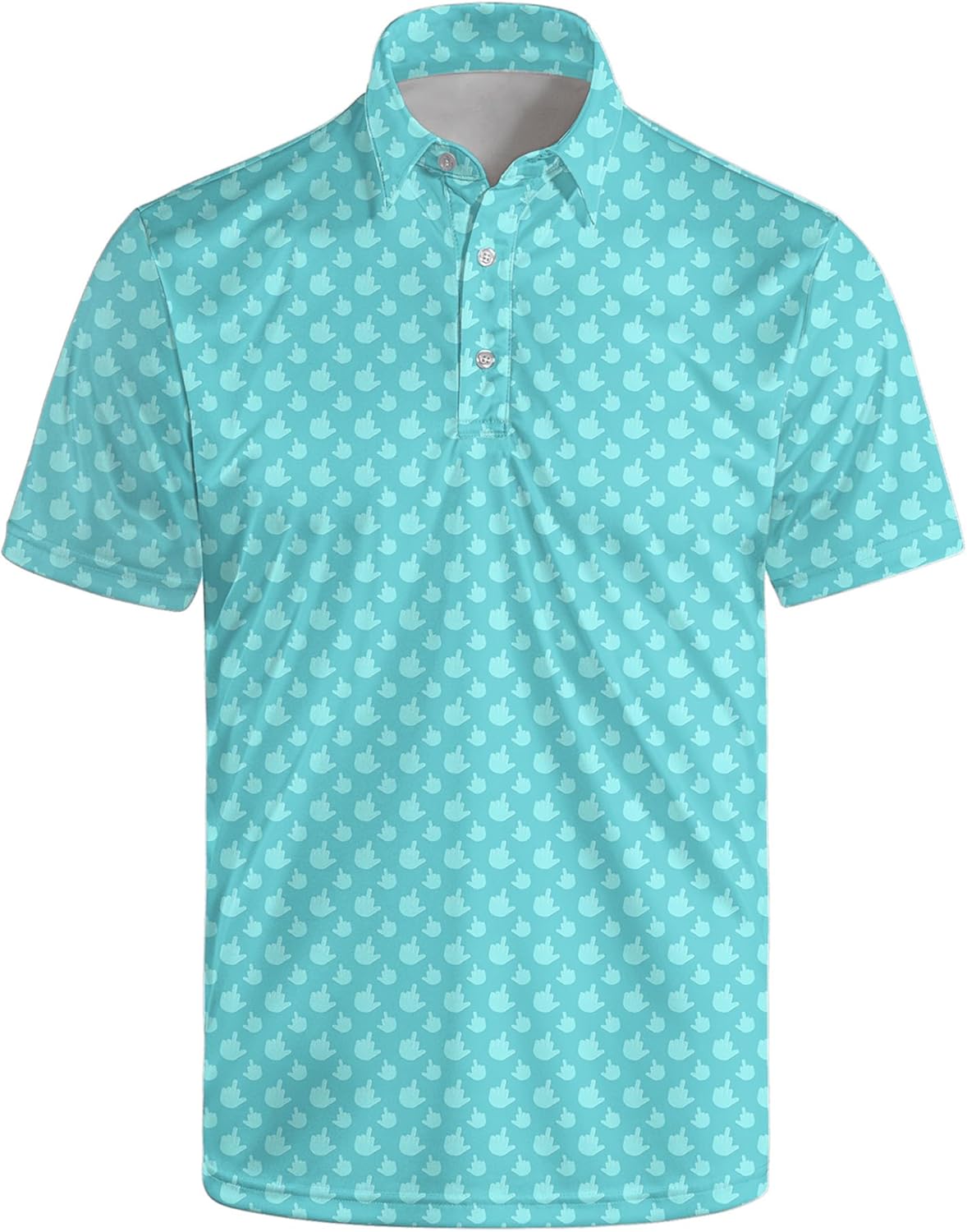 Golf Polo Shirts for Men Funny Print Short Sleeve Golf Shirts Performance Golf Polos