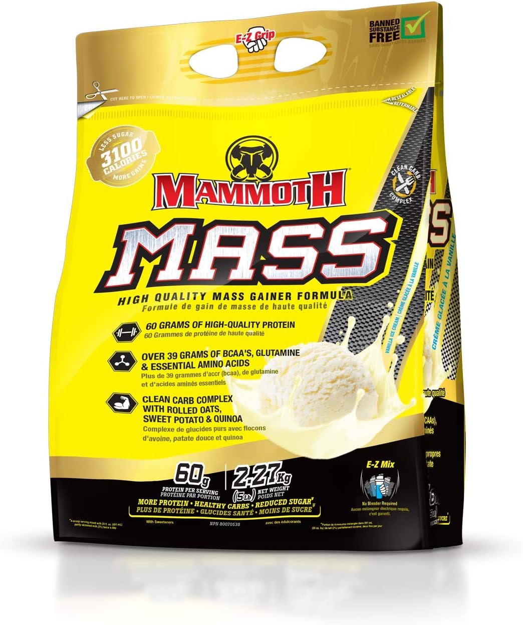 Mammoth Vanilla Flavour Mass Gainer