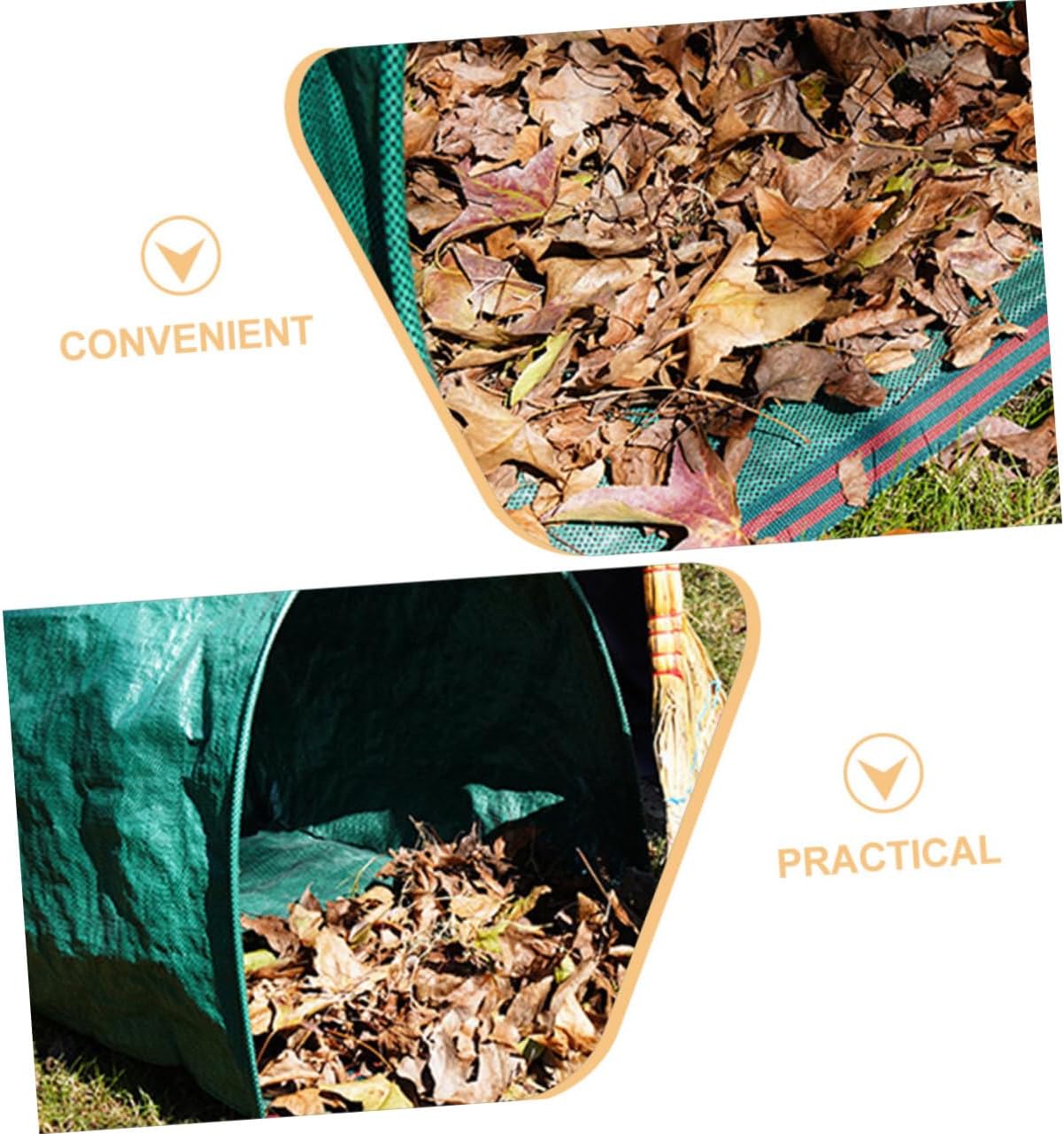 ORFOFE Large Capacity Leaf Collection Bag Garden Waste Pouch for Easy Cleanup and Outdoor Use for Camping Gardening and