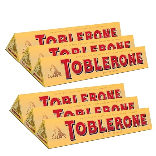 Toblerone Swiss Chocolate con leche con miel y almendra Nougat 021 x 353 oz Barras por Toblerone