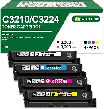 C3210 C3224 Toner Cartridge C3210C0 C3210K0 C3210M0 C3210Y0 Ink 4-Pack