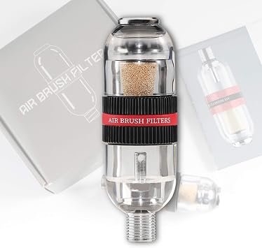 Airbrush New Premium Airbrush In-Line Mini Air Filter Air Brush Water Moisture Oil Trap Separator Kit, Connects onto Airbrushes and Hoses with 1/8 Threads