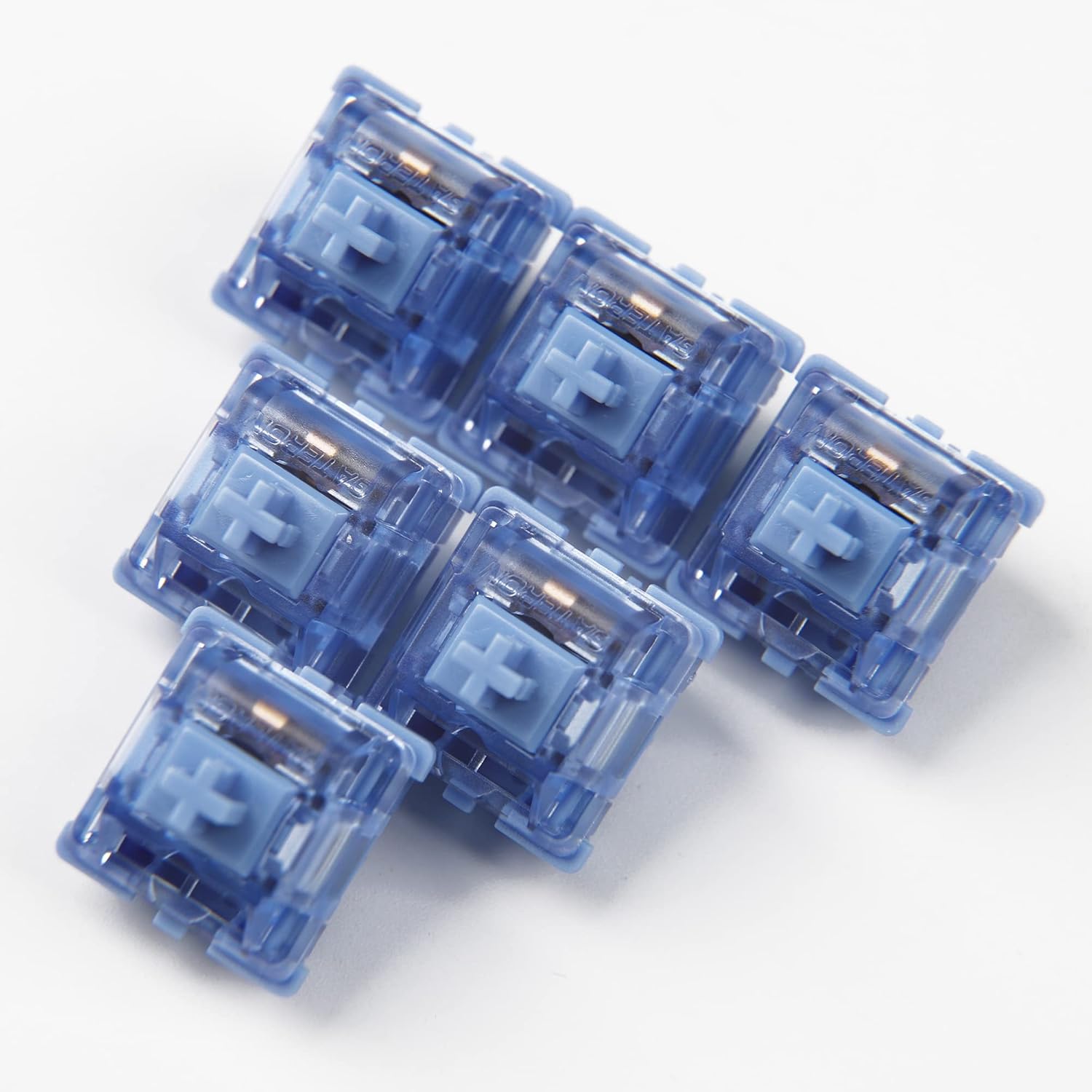 for Gateron China Joy Switch Mechanical Keyboard Custom 45gf 50gf Pom Series 5 Pin Purple Blue CJ Translucent Mechanical Keyboard Switch (70 PCS, CJ Light Blue)