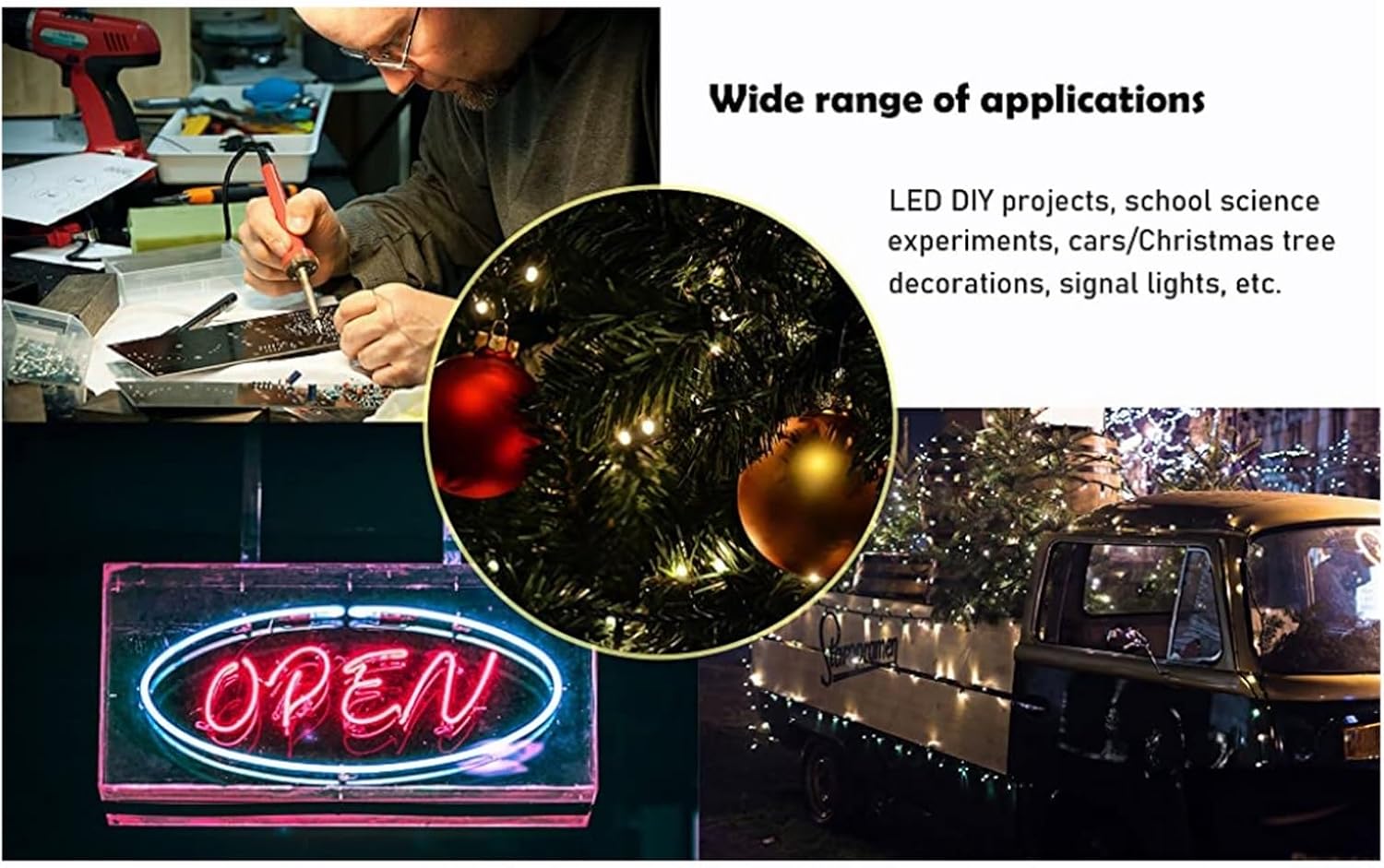 MeLphi 10 PCS 5mm Diffused LED Diode High Intensity Super Bright Lighting Bulb Electronics Component Lamp Fog Light Emitting Diode (Color : Red)