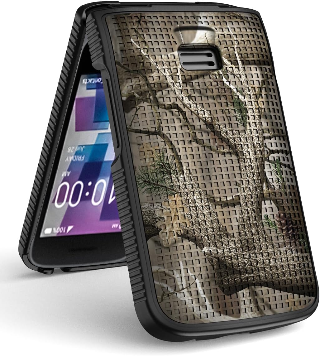 Nakedcellphone Grid Series for TCL Flip 3 Phone Case - Camo image 5