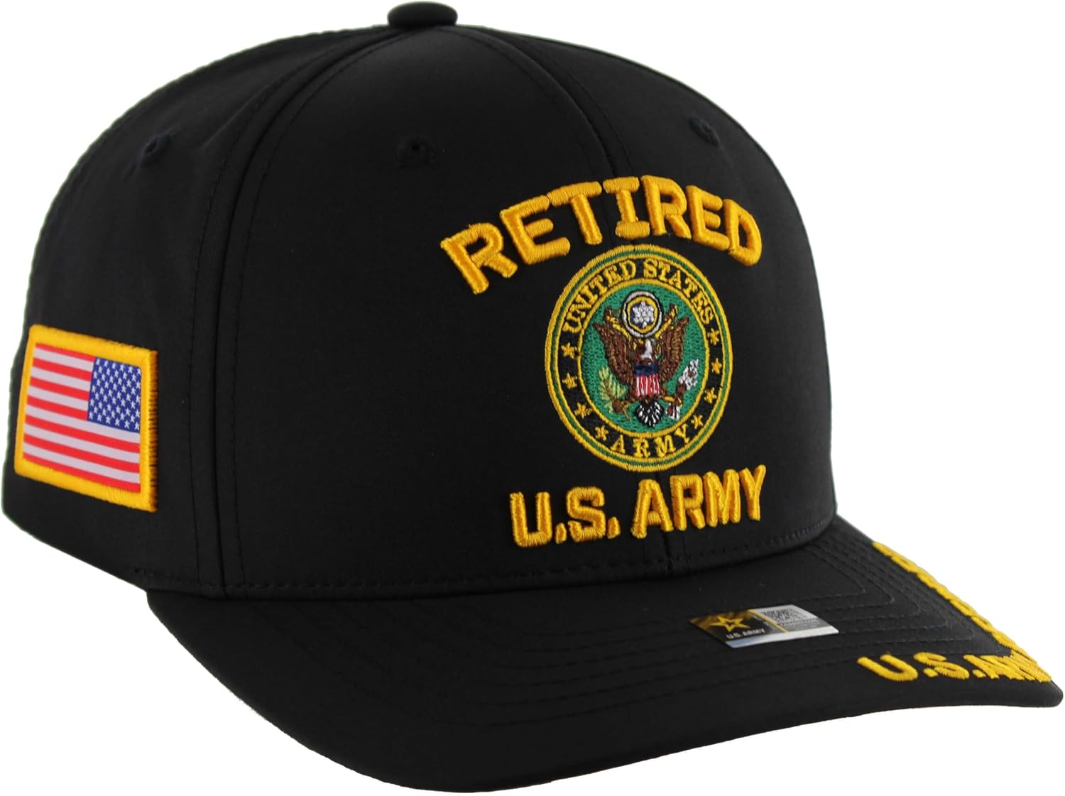 Retired US Army Veteran Hat Official Licensed Army Hat, Adjustable Baseball Cap for Men Tactical Hat