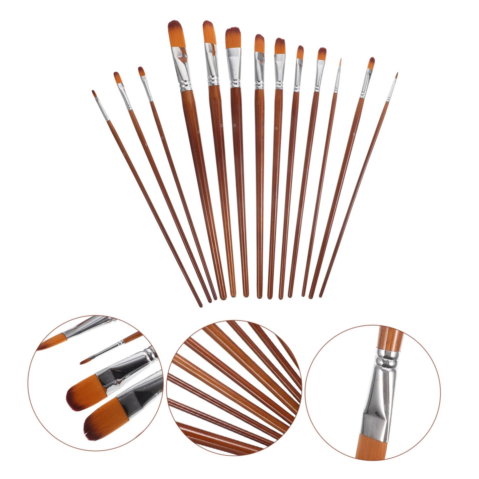 Operitacx 26 Pièces Pinceau Aquarelle Fournitures pour étudiants kit de mixologie Outil de Peinture kit Visage Fournitures de Peinture pinceaux stylos mélanger Suite Brosse Positionner Nylon