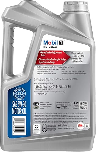 Miniatura 75 de Mobil 1 - Aceite sintético High Mileage 10W-40 para motor, 5 cuartos de galón