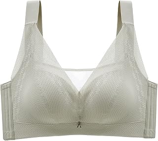 JUNK Women Sports Bra Seamless Comfort Bras Padded Ladies Tops Adjustable Strap Bralettes Vest Style Athletic Wireless Wrap Chest Crop Top for Yoga Fitness Exercise,Bud Green,L