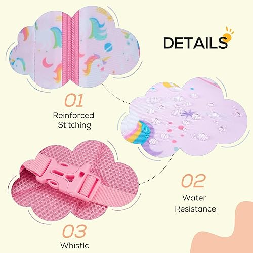 Miniatura 6 de mommore Mochila para niños con múltiples compartimentos, Unicornio, Mochilas de viaje