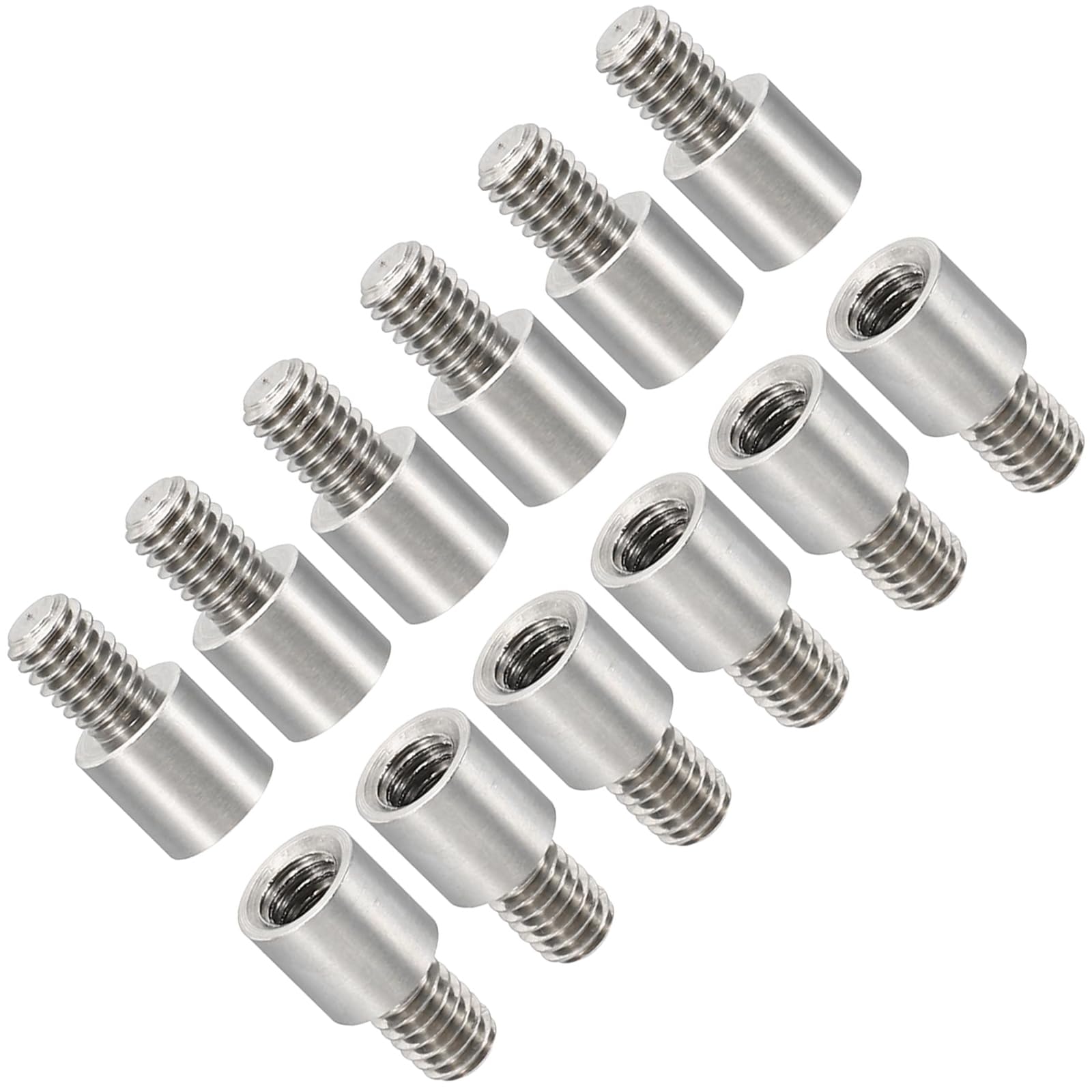 Unifizz 12pcs M4 Spacer Standoffs, 6+6mm Stainless Steel Threaded Standoffs Screw Kit, 4mm Inner 6mm Outer Diameter Metric Standoff Set for DIY Electronics, CNC, Drones, Circuit Board, Motherboard â image 1