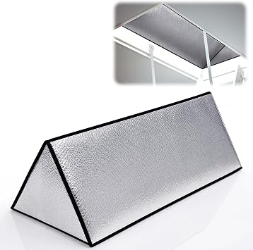 30" x 60" x 19" Attic Door Insulation Cover Triangular Attic Stairs Insulation Cover Energy Saving Stairway Ladder Pull Down Tent with Zipper Thick Reflective Thermal Barrier Tent for Summer