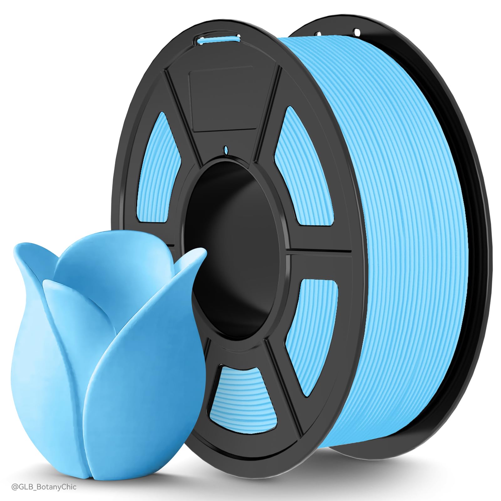 TECBEARS High Speed PLA 3D Printer Filament，Matte PLA Filament 1.75mm for High Speed 50-600mm/s, High Toughness Matte Filament, Blue 1KG