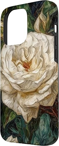 Vista 74 de Funda para iPhone 13 Van Gogh Art White Flower White Roses