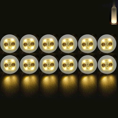 Miniatura 2 de LOGUIDE Posavasos LED, paquete de 12 posavasos iluminados, luces LED para botellas, glorificador de botellas, discos LED para posavasos iluminados