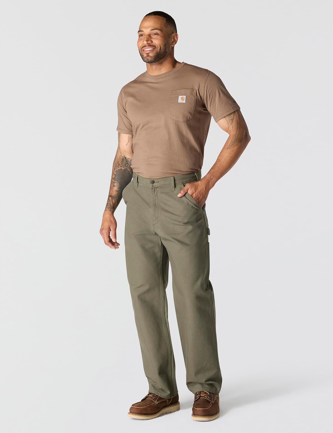 Carhartt Men's Loose Fit Washed Duck Utility Work Pant - Image 5