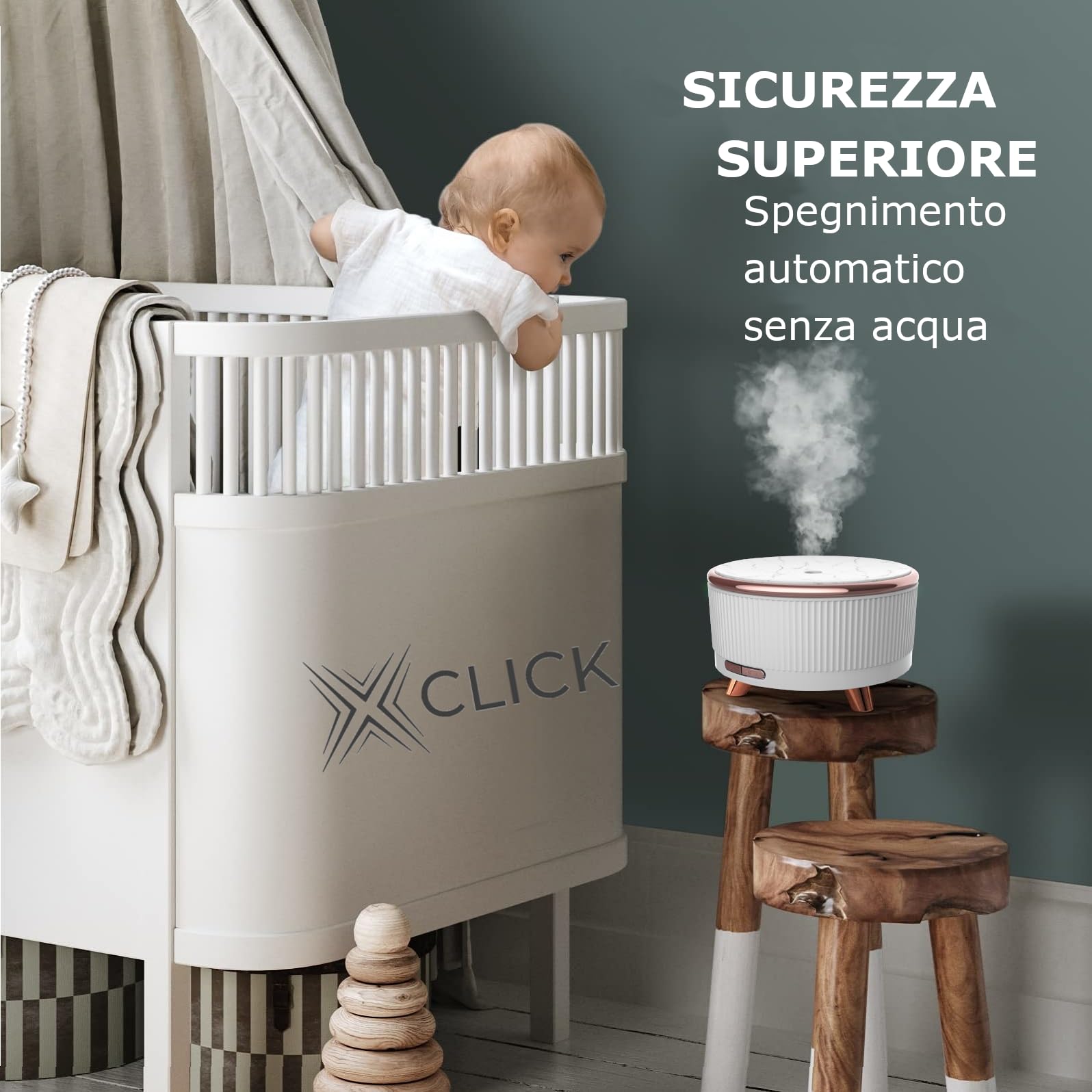 Diffusore di Oli Essenziali con Umidificatore - Deumidificatore per la Case con Profumatore Aromi - 500ml Bianco