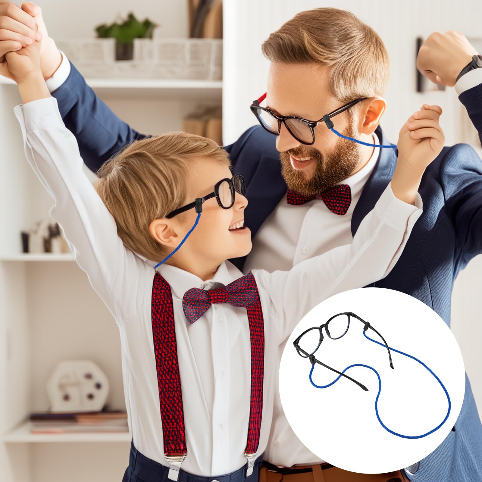 JIEYAO 6 szt. pasek do okularów do uprawiania sportu, uchwyty na okulary wokół szyi, bez ogona okulary przeciwsłoneczne sznurek antypoślizgowy uchwyt do okularów