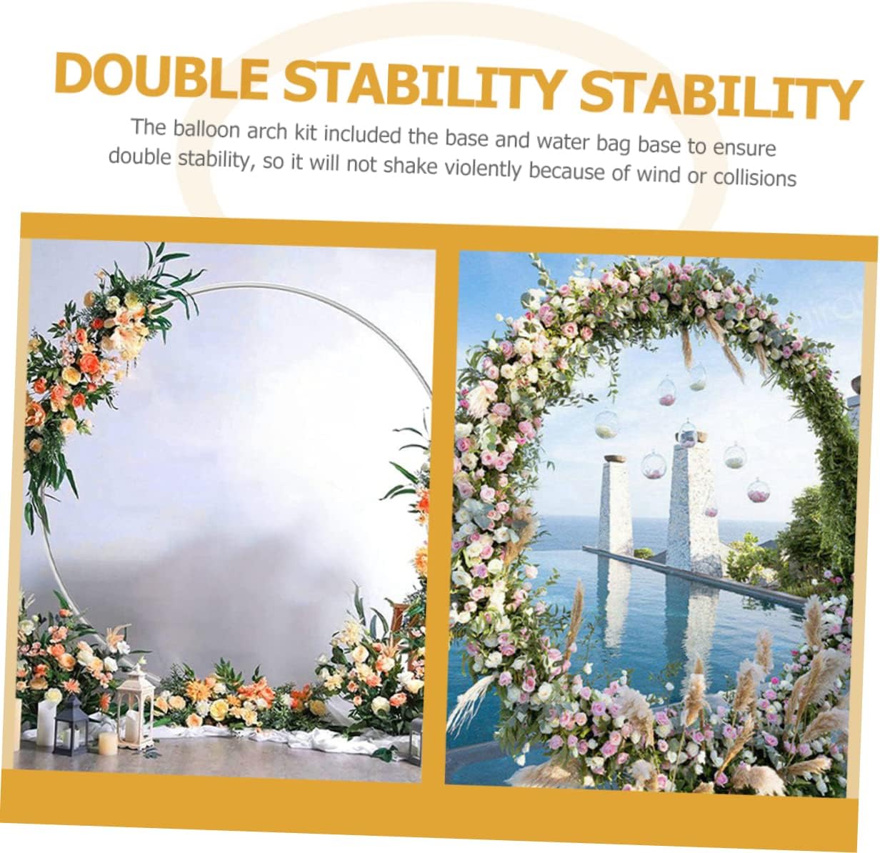 1セット ハート バルーン ホルダー バルーン アーチ フレーム ベース付き ラウンド バルーン アーチ フレーム バルーン アーチ