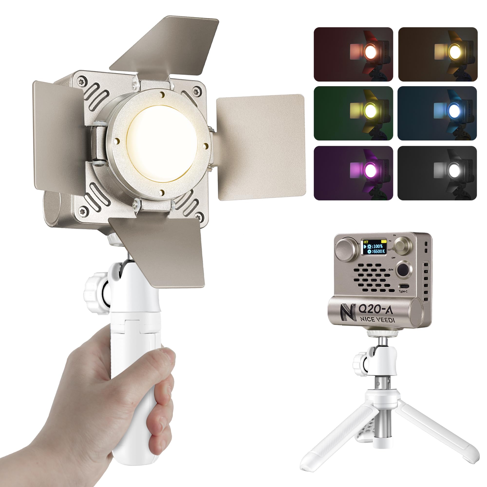 NiceVeedi 撮影用ライト LEDビデオライト 写真スタジオ撮影 280@ Amazon | NiceVeedi撮影用ライト 2パックUSB照明ライト LED卓上ビデオ