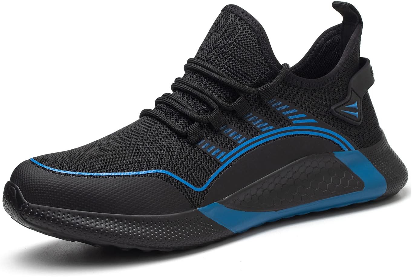 Zapatos De Seguridad Con Puntera De Acero, Zapatillas Ligeras Resistentes A Pinchazos Transpirables Blancas Y Negras Talla 46 98353401