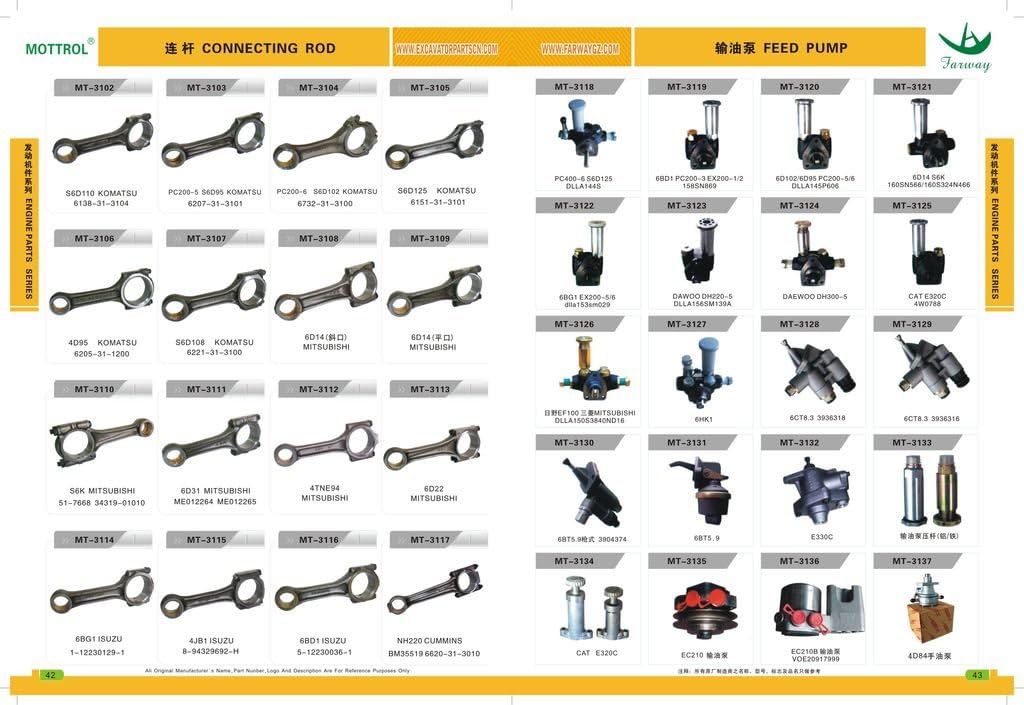 1157502010 105220-6250 158SN869 9440610298 159SM139 Fuel Feed Pump 6BD1 4BD1 Engine EX200-2 SH200 LS280