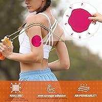 Vista 41 de Adhesive Patches for Freestyle Libre 1/2/3-20pcs Sensor Covers for Libre 1/2/3, Waterproof Overlay Patches, Lasts for 14 Days,Black