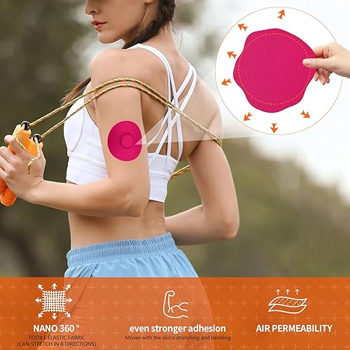 Miniatura 41 de Adhesive Patches for Freestyle Libre 1/2/3-20pcs Sensor Covers for Libre 1/2/3, Waterproof Overlay Patches, Lasts for 14 Days,Black